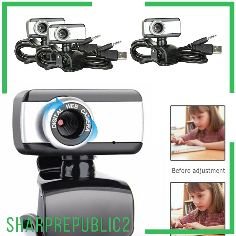 Set 3 Webcam Kỹ Thuật Số Sharprepublic2 Hd Usb 2.0 Có Thể Xoay Được Cho Pc Laptop | BigBuy360 - bigbuy360.vn