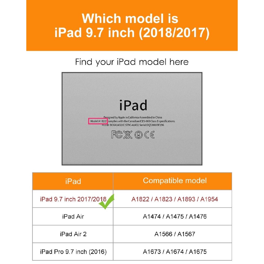 iPad 9.7 6th 5th Gen NEW iPad 9.7 2018 2017 a1822 a1823 Case Smart Cover Trifold Stand Soft Back Cover Auto Sleep/Wake | BigBuy360 - bigbuy360.vn