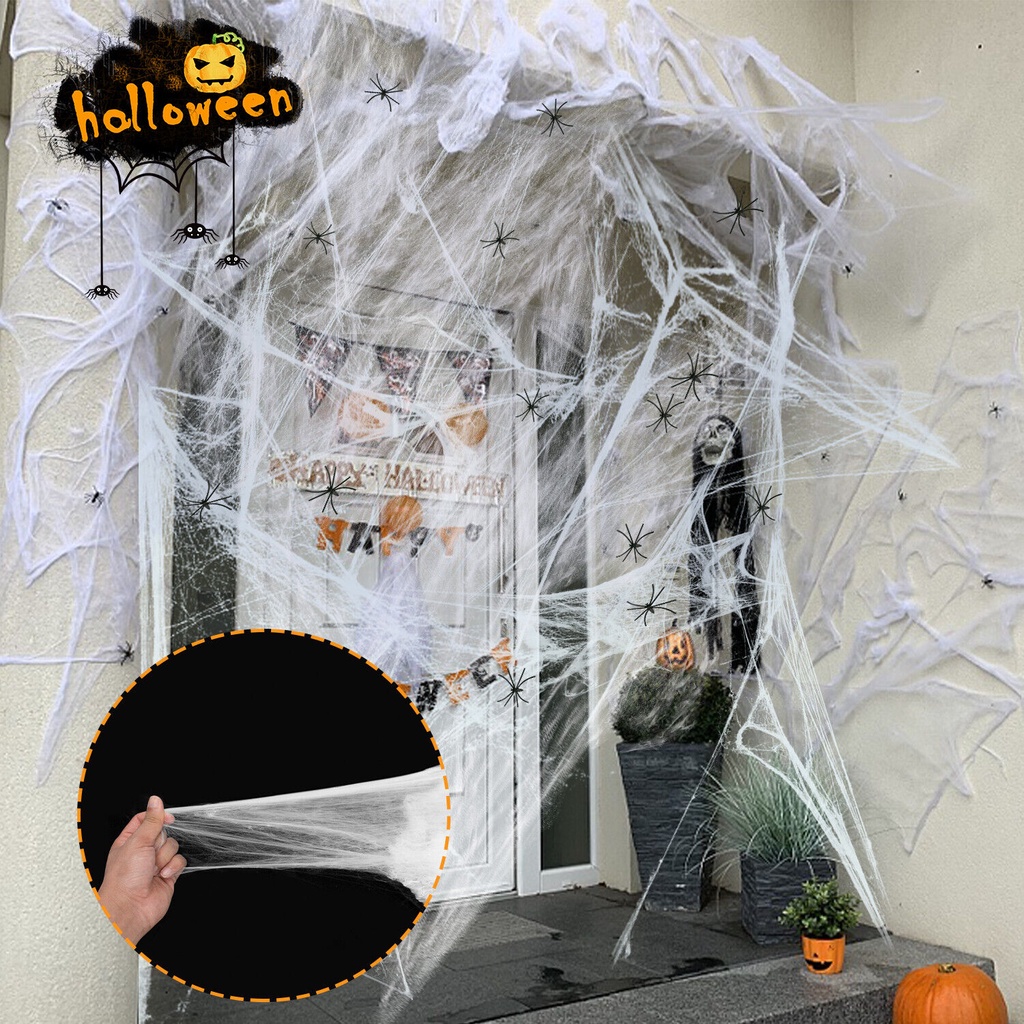 Mạng Nhện Giả 30 Nhện Trang Trí Halloween