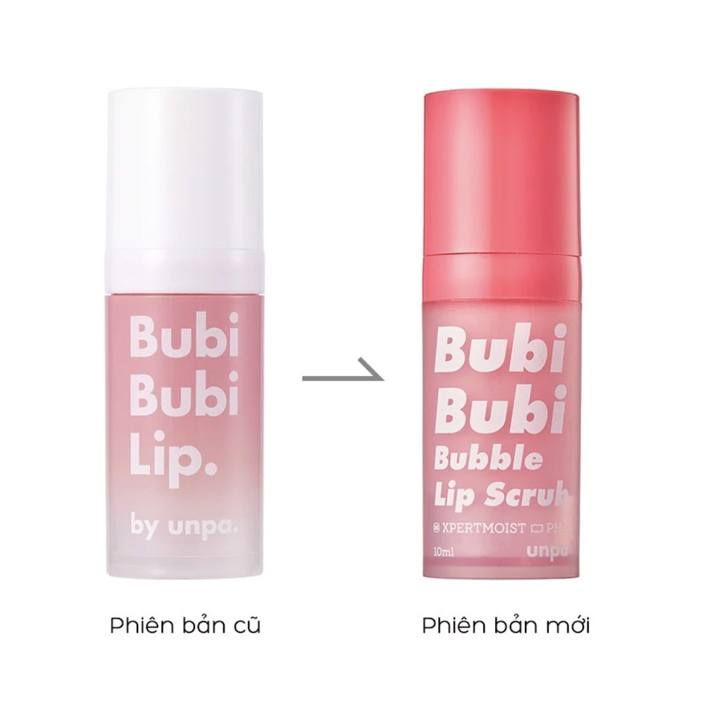 Tẩy Da Chết Sủi Bọt Thải Độc Môi Unpa Bubi Bubi Bubble Lip Scrub 10ml _ Unpa Chính Hãng