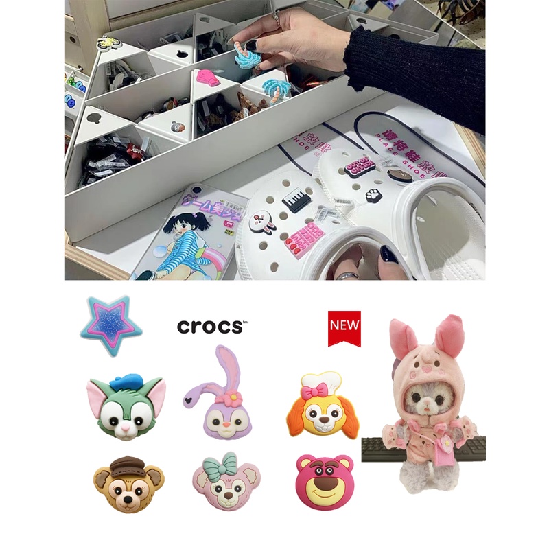 Phụ Kiện Trang Trí Giày Crocs / jibbitz Bằng Kim Loại Họa Tiết Hoạt Hình Dễ Thương diy