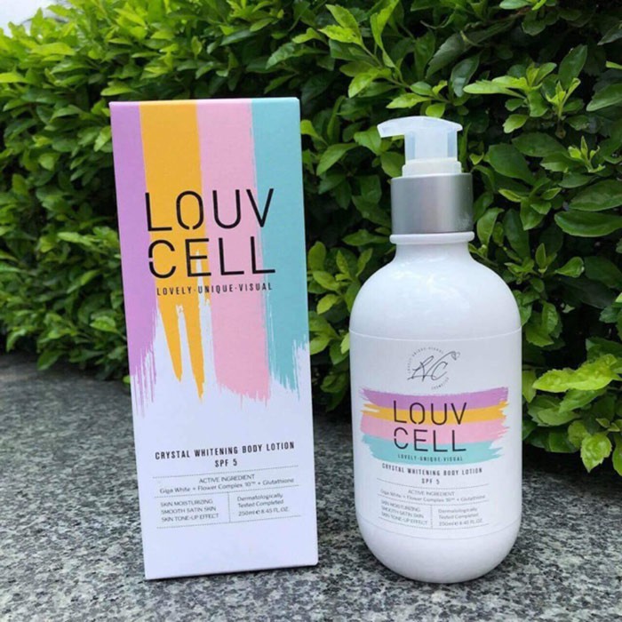 Kem dưỡng trắng da body Louv Cell Crystal Whitening Body Lotion 250ml