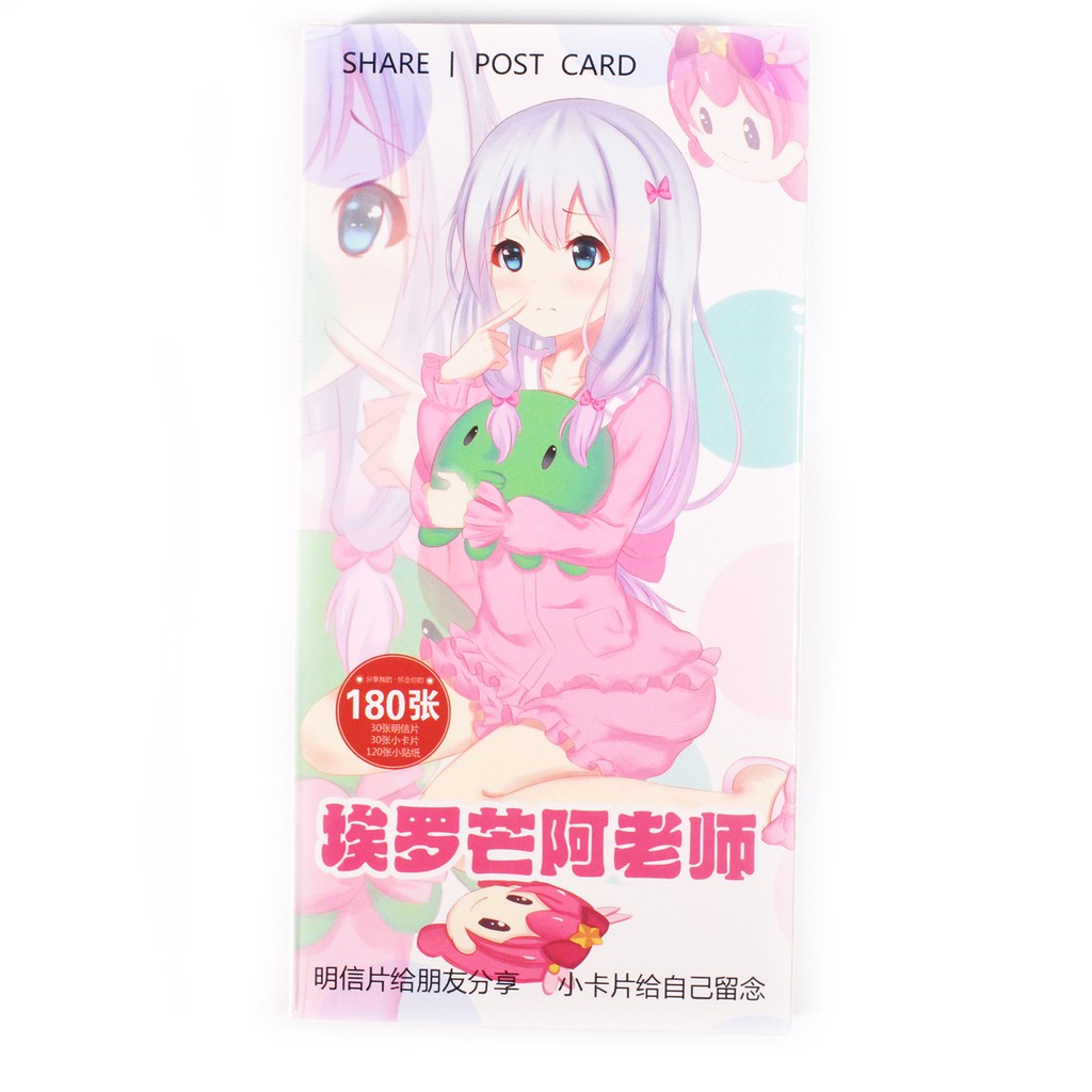[thanh lý bán lỗ]Hộp Postcard, Bưu thiếp Anime - Eromanga sensei 19x9.5cm [AAM] [PGN22]