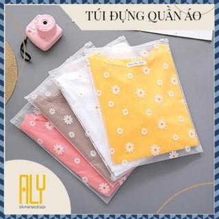 Túi zip lụa mờ, túi zip pe có khóa kéo đựng quần áo size 35x45 cm - aly