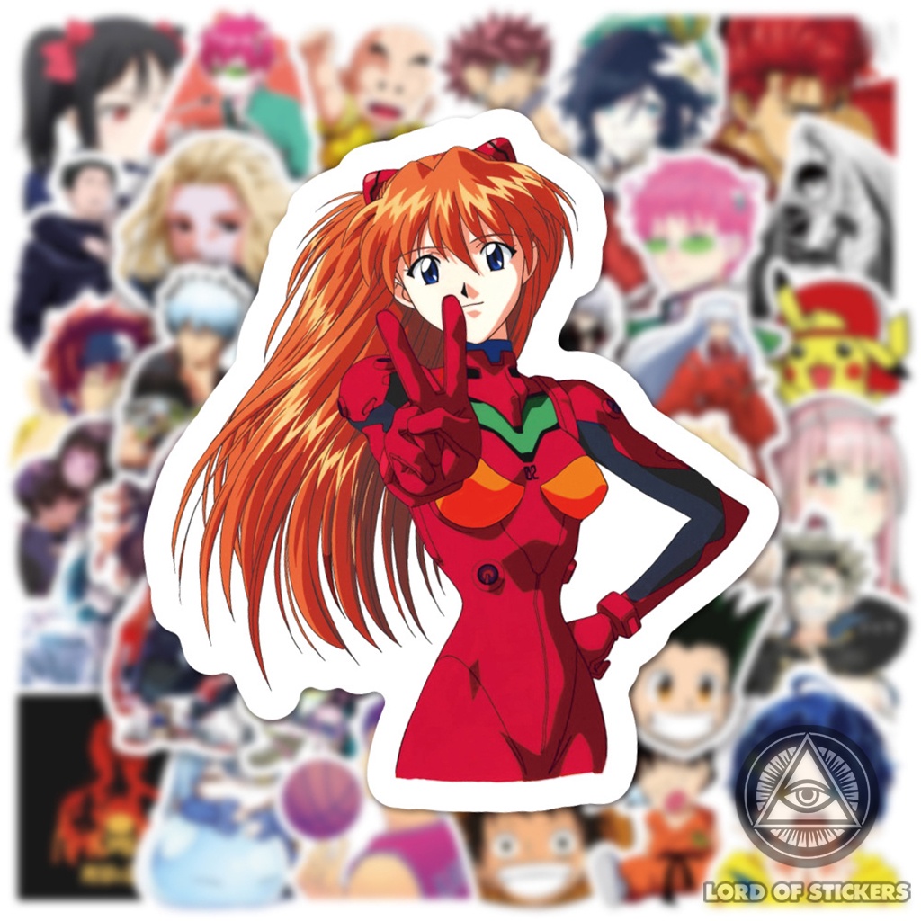 Set 100 Nhãn Dán Hình Nhân Vật Truyện Tranh Anime Manga Sticker Chống Thấm Nước Trang Trí Mũ Bảo Hiểm, Laptop, Vali, Sổ
