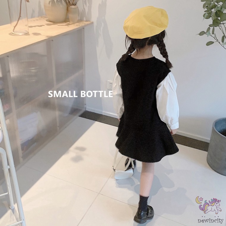 Đầm Tay Dài Kiểu Đuôi Cá Thời Trang Mùa Thu Hàn Quốc Cho Bé Gái