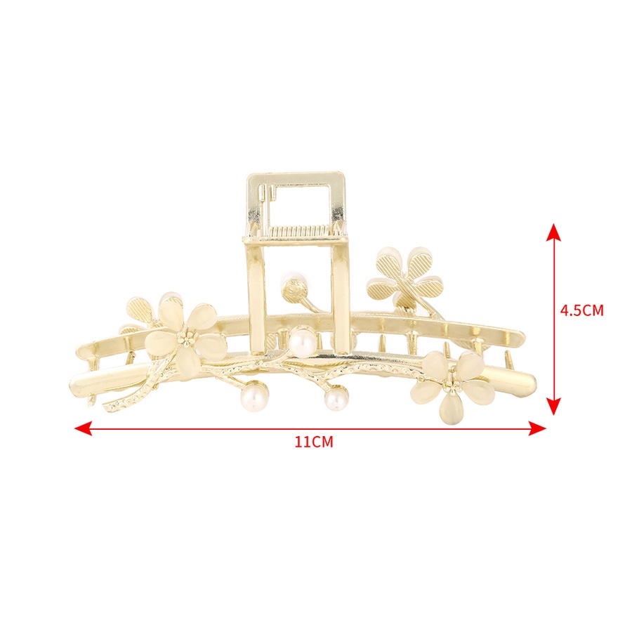 Kẹp Tóc Hợp Kim Hình Hoa Đính Đá Và Ngọc Trai Xinh Xắn Cho Nữ