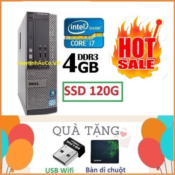 Máy tính đồng bộ DELLl Optiplex Core i7 3770 / 4G / SSD 120G . Tặng ổ cứng HDD 250G !