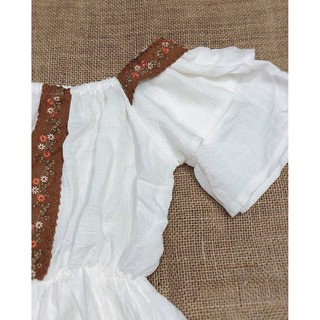 Đầm maxi xô viền thổ cẩm