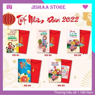 Lì xì tết năm 2022, combo 500 lì xì kèm túi bóng jishaa