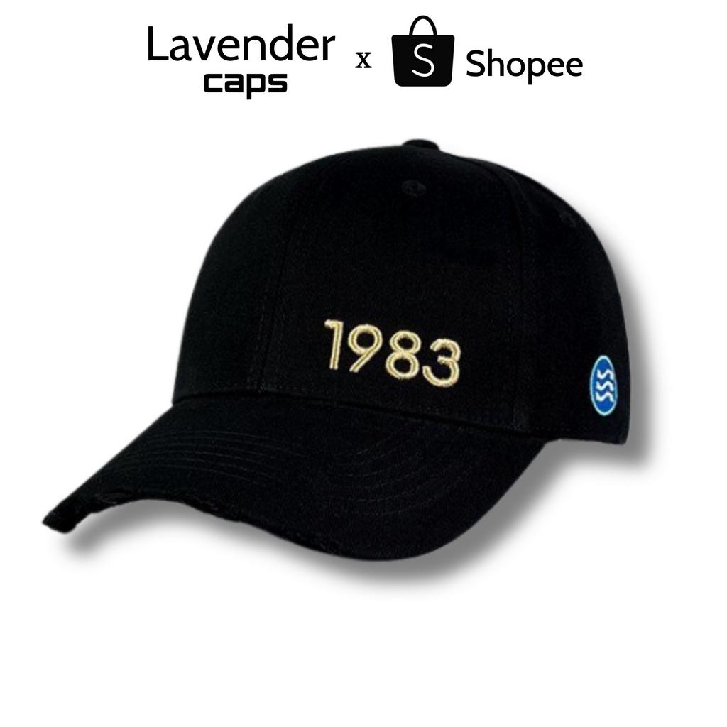 Nón kết Mũ lưỡi trai đen 1983 logo thêu dành cho nam nữ Free size