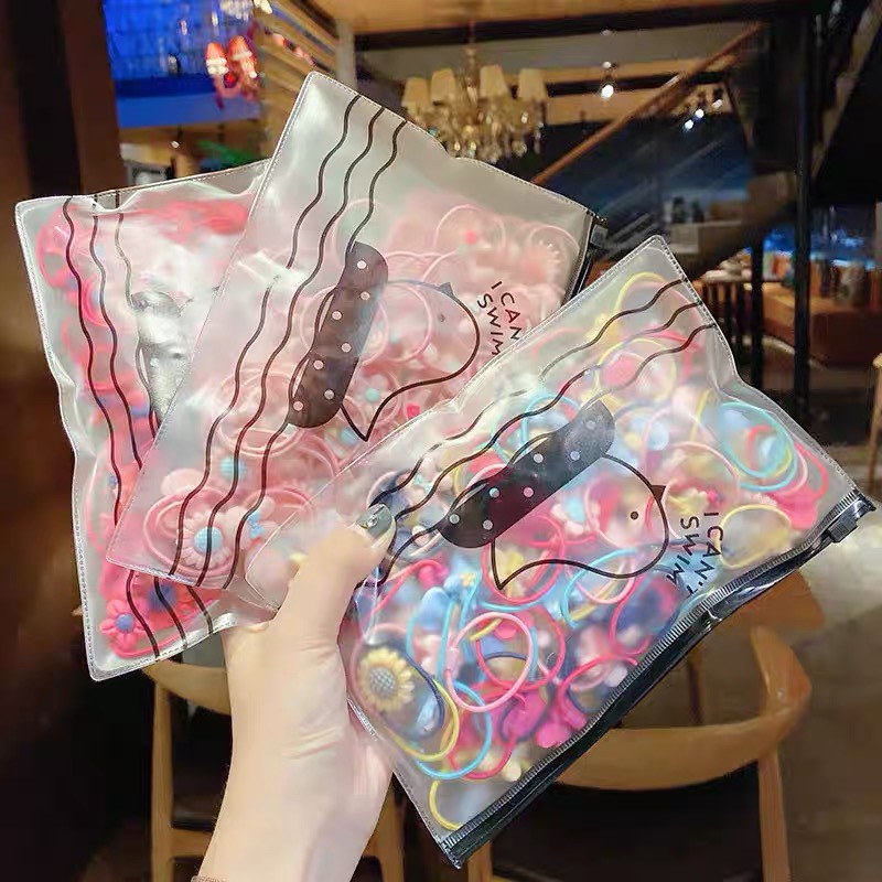 Túi 20 dây buộc tóc hoa quả động vật dễ thương nhiều màu sắc cho bé gái Xu Xu Kids
