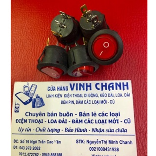 Combo 5 chiếc công tắc tròn 3 chân có đèn báo