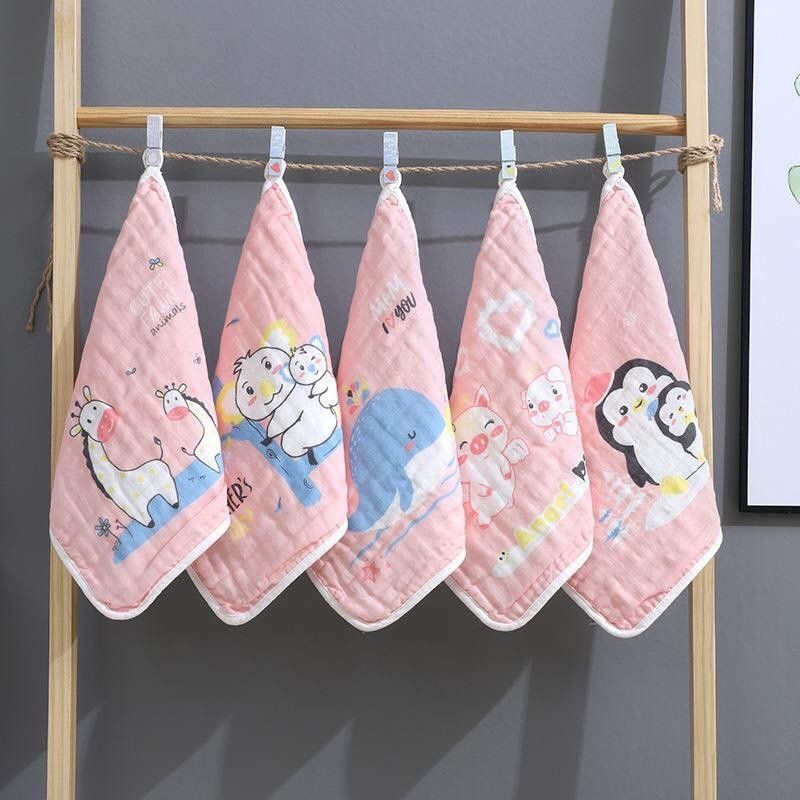 5 Chiếc Khăn Sữa 6 Lớp Cao Cấp, Khăn Mặt Xô Cho Bé / Nhiều Mẫu