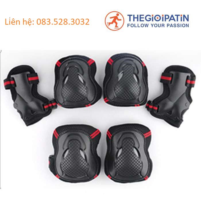 Bảo hộ tay chân người lớn cao cấp, bảo hộ patin chất lượng cho người chơi ván trượt skateboard penny board xe đạp