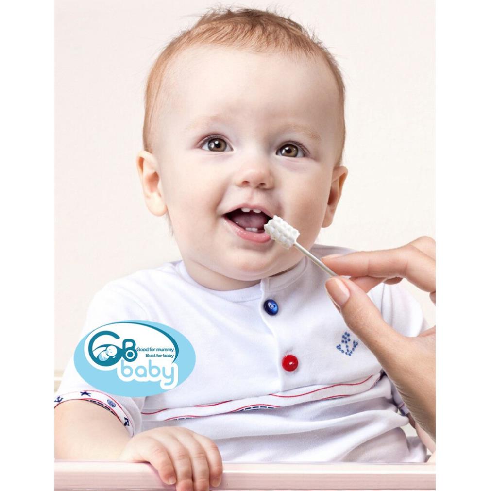 Gạc rơ lưỡi GB-Baby vệ sinh răng miệng phù hợp cho bé từ 3 tháng tuổi trở lên Chính Hãng