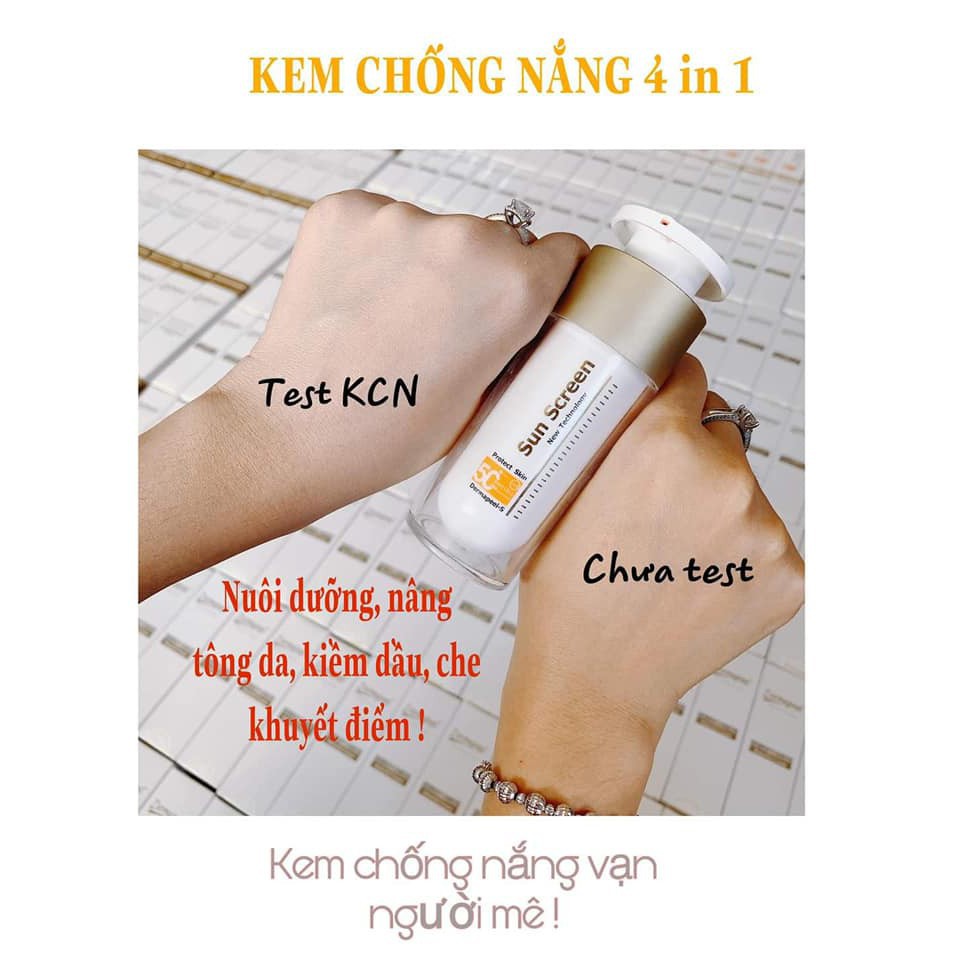 KEM CHỐNG NẮNG LÀM DỊU DA SAU LASER - LĂN KIM - PHI KIM - PEEL DA CAO CẤP DERMAPEEL+ SUN SCREEN SPF50+ - NGỪA MỤN - HQ