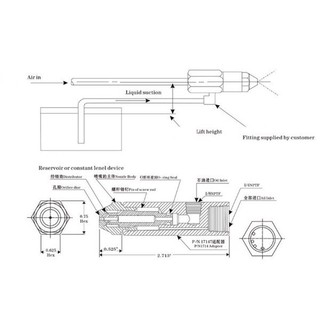 Béc Phun Dầu Cho Đầu Đốt 1/4 Inch