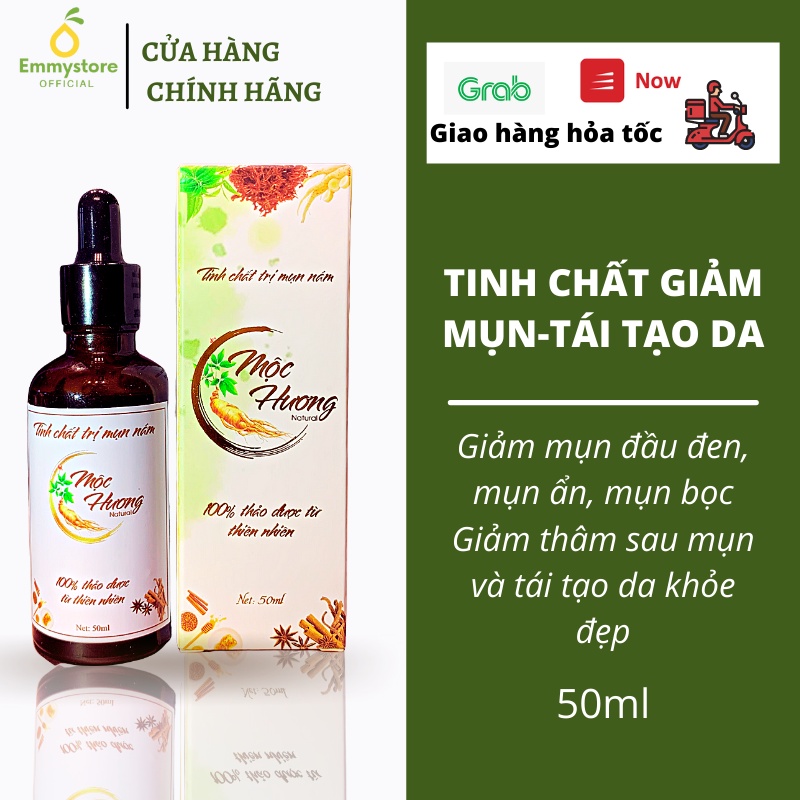 Serum giảm mụn tái tạo da đông y thuốc bắc thảo dược nguyên chất giảm thâm nám tàn nhang Mộc Huơng Natural 50ml.