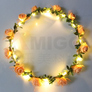 Vòng hoa,đội đâu kỷ yếu gắn đèn led nhấp nháy