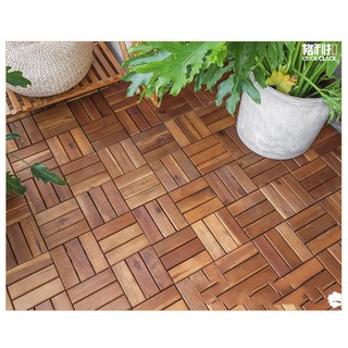 Sàn gỗ vỉ nhựa lót ban công dày 2cm 12 Nan 30x30cm - Vỉ sàn gỗ ban công, sân vườn ngoài trời cao cấp hàng Xuất khẩu