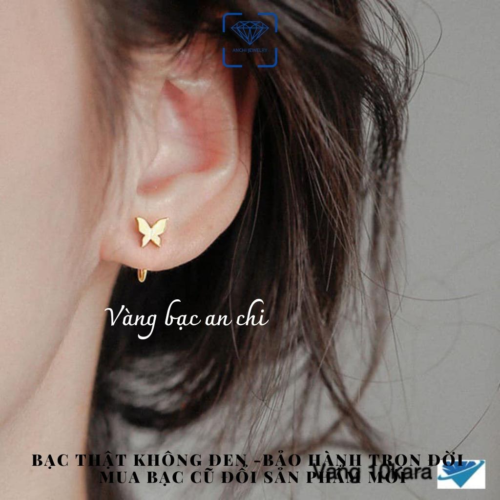 Bông tai cánh bướm hồ điệp kiểu móc câu, chuẩn bạc ta sáng đẹp - Anchi jewelry