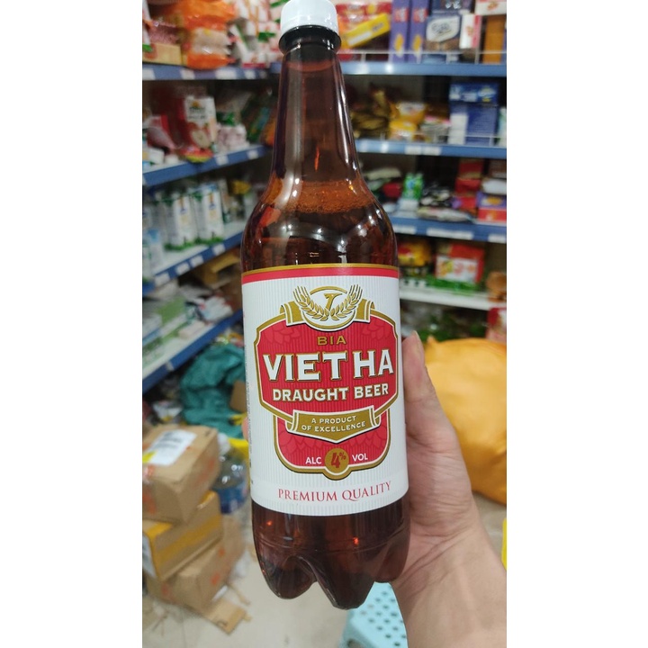 Bia tươi Việt Hà chai 1 lít