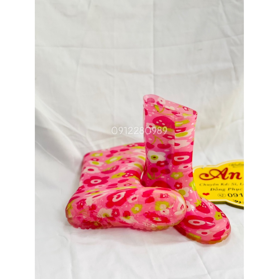 Ủng đi mưa cho bé, Ủng cao su trẻ em cao cấp _ Hình chụp thật