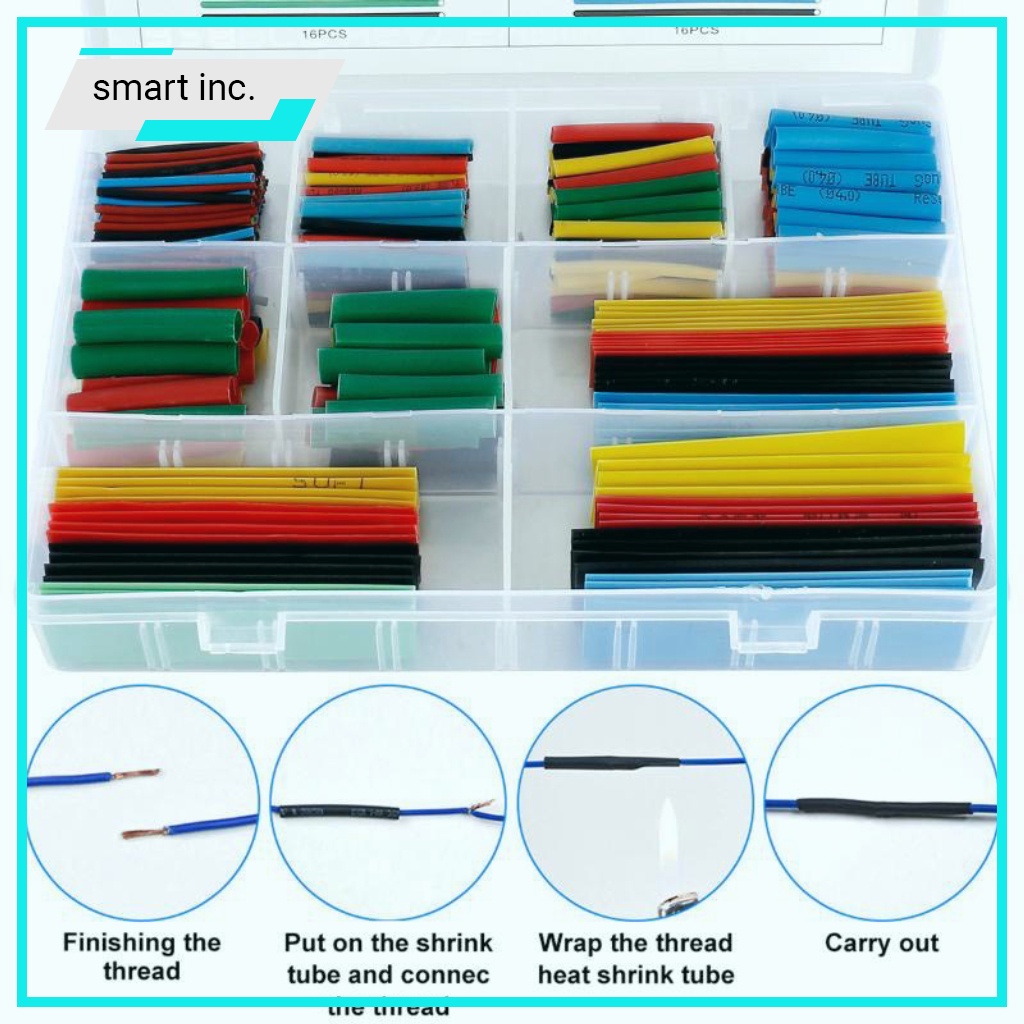 Ống Gen Co Nhiệt Nối Dây Bọc Cách Điện Ống Luồn Dây Điện Bảo Vệ Cáp Sạc