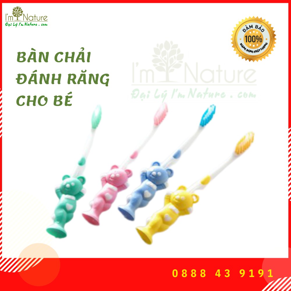 Bàn Chải Đánh Răng Trẻ Em Hình Thú Có Nắp - Hàng Xuất NHẬT