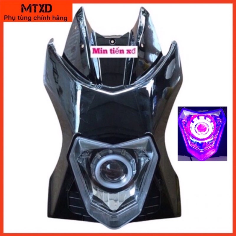 Bộ nhựa mặt nạ đầu xe điện xmen đèn chính bi cầu