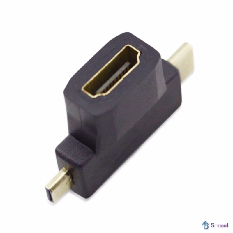  New Multimedia 3 in 1 HDMI Female to Mini HDMI Male + Micro HDMI Male Adapter Connector 