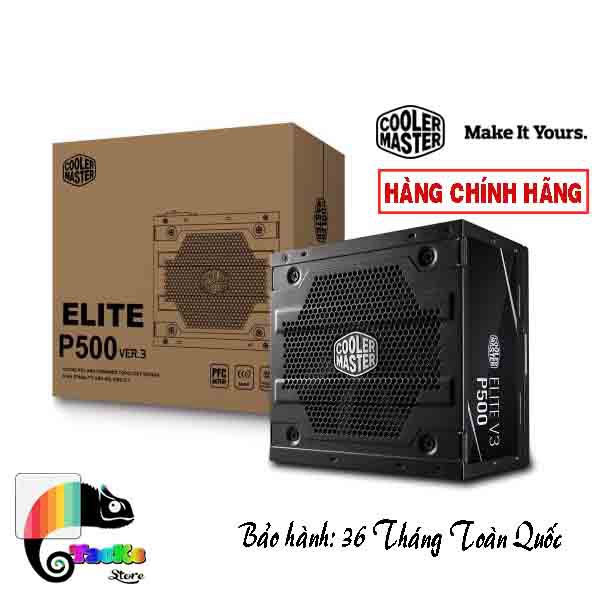 Nguồn máy tính Cooler Master Elite V3 PC500 230V Box I PSU CoolerMasster Elite P500 230V - V3 Box - MPW-5001-PCABN1