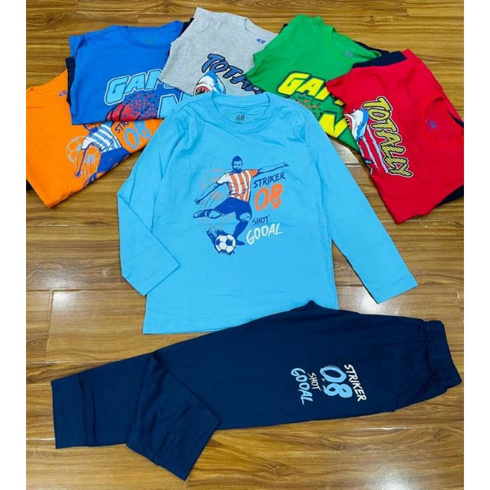 Bộ cotton thu đông bé trai 28-48kg