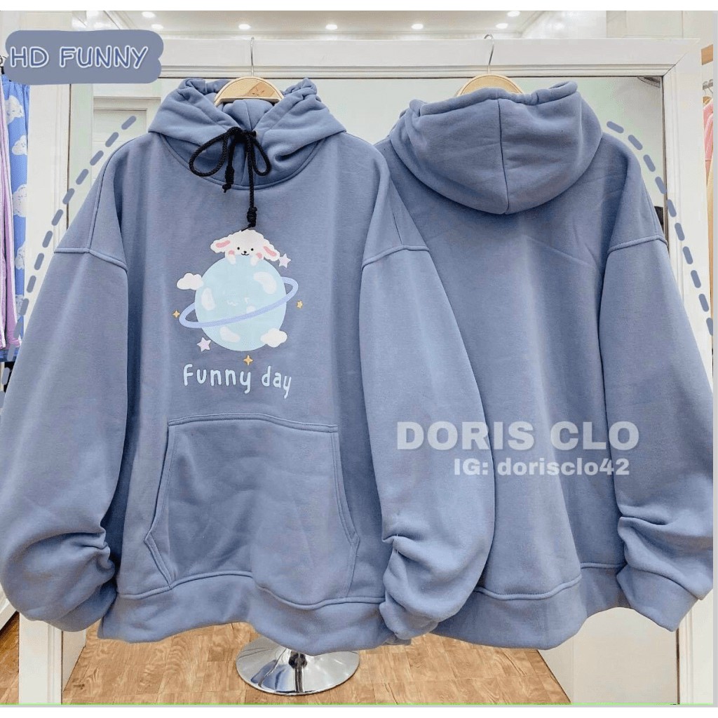 ÁO KHOÁC NỈ HODDIES FORM RỘNG CỰC THỜI TRANG HÀN QUỐC HOTTREND