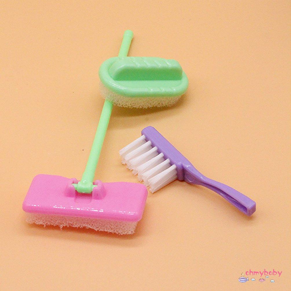 【OMB】 Miniature Mop Dustpan Bucket Brush Cleaning Tools Set For Housework Dolls