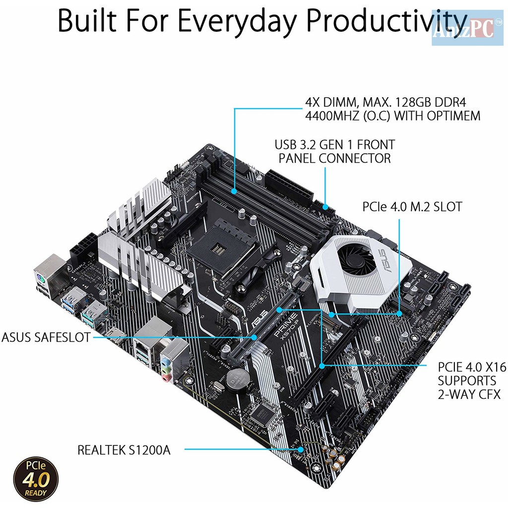 Bo mạch chủ Asus Prime X570-P Ryzen 3 AM4