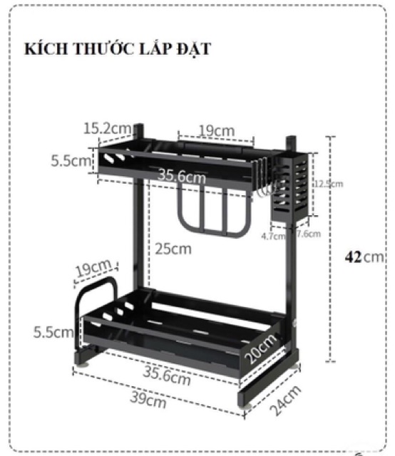 Combo 3 kệ gia vị đa năng sơn tĩnh điện công nghệ Nano