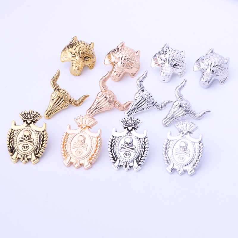 EFAN Trâm Cài Áo Hình Đầu Sói Phong Cách Vintage Cho Nam