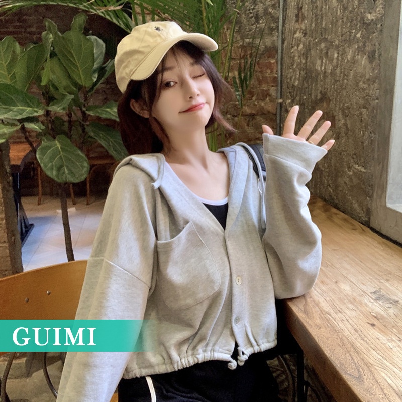 Áo Khoác Cardigan Có Nón Dáng Rộng Thời Trang Mùa Thu Cho Nữ