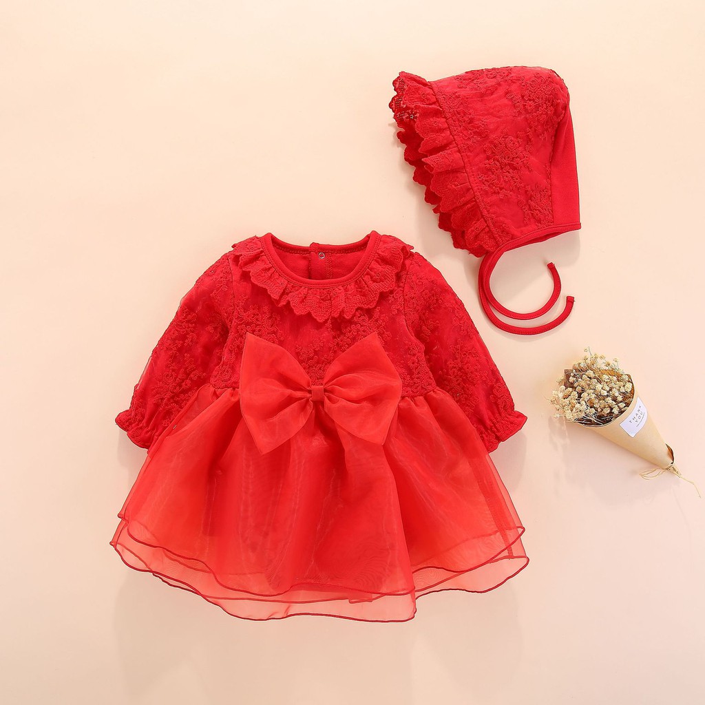 Váy công chúa baby màu Hồng cho bé sơ sinh từ 0 - 1 tuổi