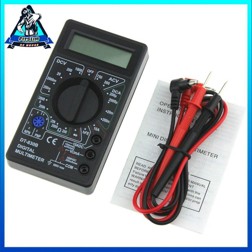 DT-830B Mini Digital Multimeter AC / DC Volt Amp Ohm Diode hFE Tester Vôn kế