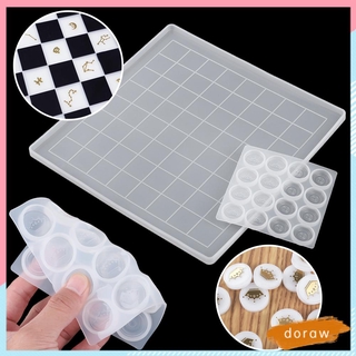 DORAW Gift Chessboard Mould Handmade Crafts Chess Board Tools Chess Mold|Glue DIY Epoxy Resin Making Props Silicone