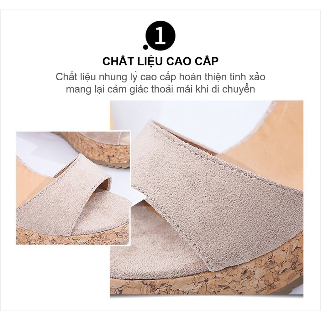 [ ẢNH THẬT ] GIÀY ĐẾ XUỒNG NỮ SANDAL THÊU HOA CỰC CHẤT THỜI TRANG ĐỘC ĐÁO HÀN QUỐC 10cm