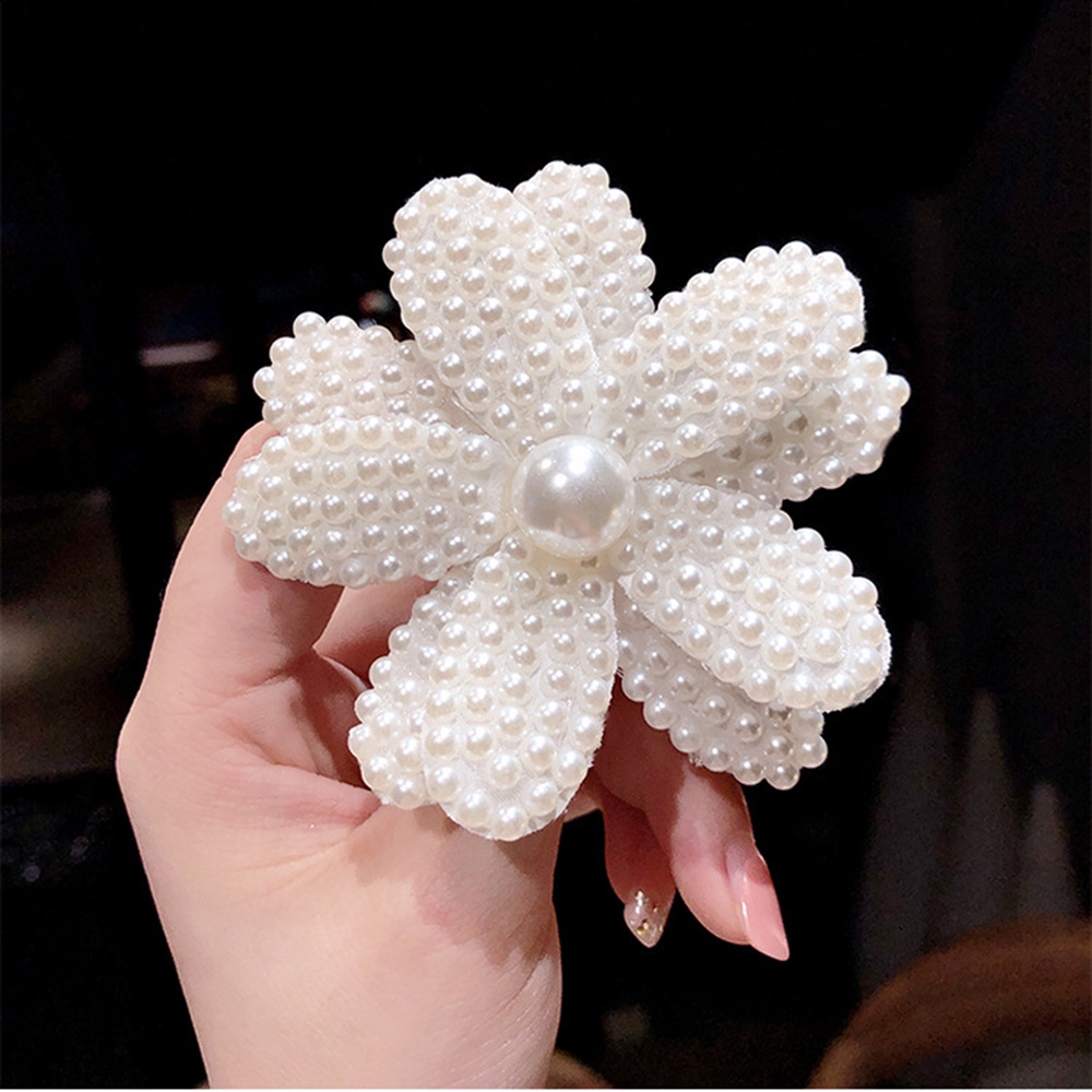 Kẹp tóc hình nơ / hoa đính ngọc trai giả dễ thương dành cho bé gái