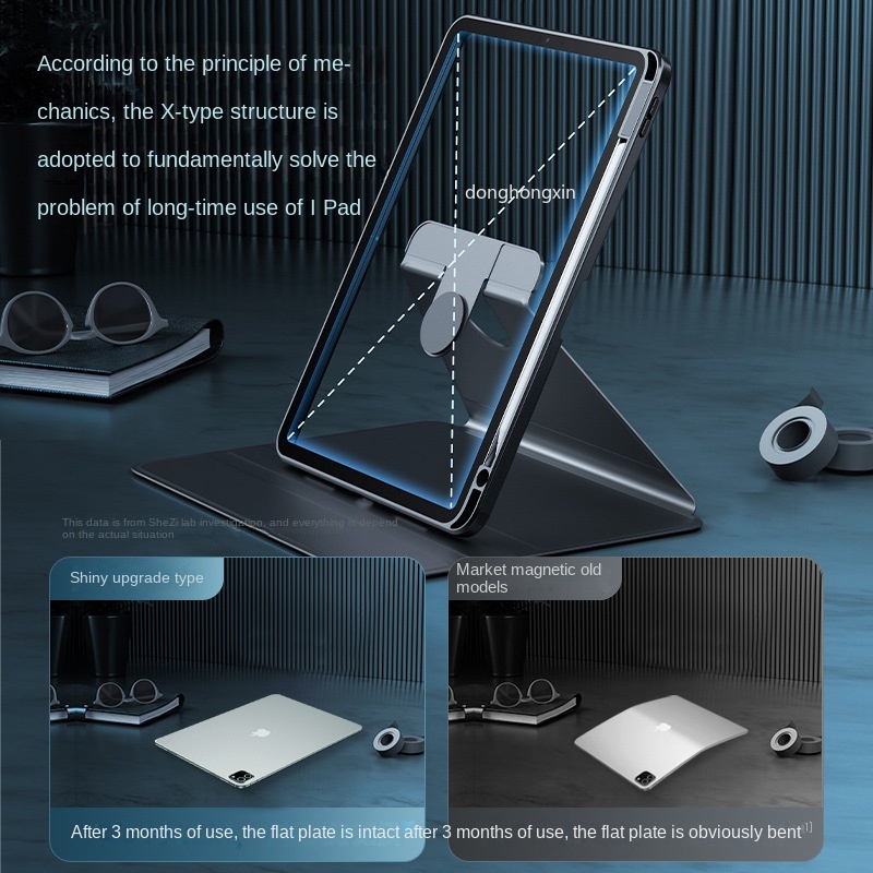 Ốp Máy Tính Bảng Bằng Acrylic Cứng Nắp Gập Từ Tính Có Giá Đỡ Cho Xiaomi MiPad 5 Pro 2021