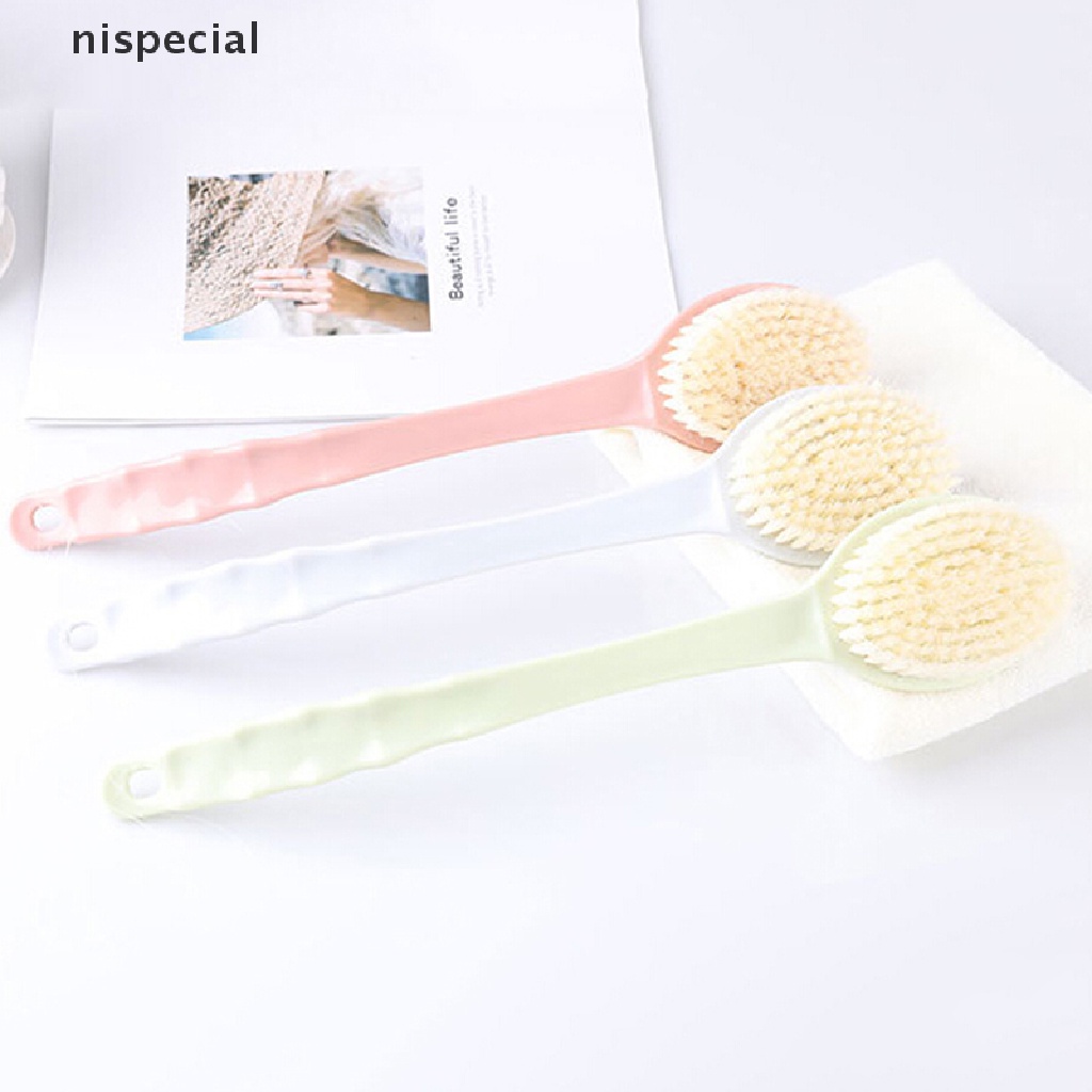 (Hàng Mới Về) Dụng Cụ Tẩy Tế Bào Chết Cơ Thể Cán Dài