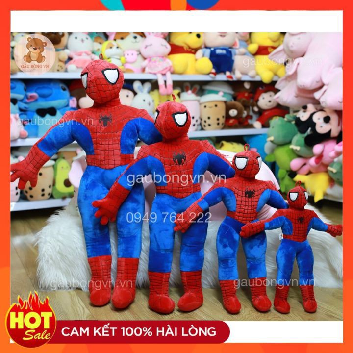 Gấu Bông Người Nhện FREESHIP Gối Ôm Spider Man Cao Cấp Mềm Mịn - Gấu Hút Chân Không