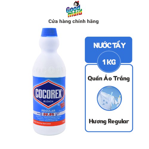 Nước Tẩy Ố Mốc Quần Áo Trắng Cocorex Goodmaid Nước Tẩy Quần Áo Ố Vàng Vết Màu - Hương Regular 1kg