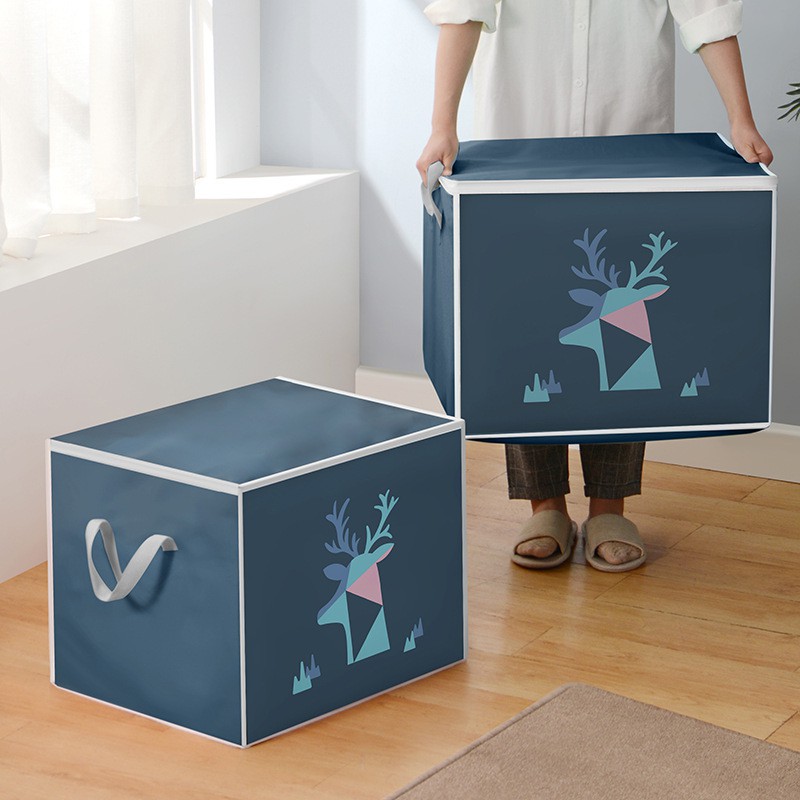 #Túi Vải Đựng Quần Áo Chăn Màn Siêu Lớn HÌNH CUTE - Hộp Vải Đựng Cất Đồ Đa Năng, Đựng Gối Mền, Đồ Lót